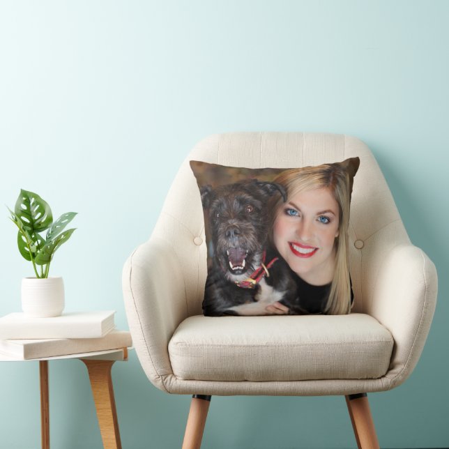 Custom Photo Double Sided  Throw Pillow (Chair)