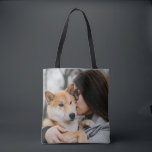 Custom Photo Double Sided Tote<br><div class="desc">Design your own 2 sided photo tote with your custom photo a featuring full bleed image template. Easily upload your own photos with your own character and loved subjects: Kids,  dogs,  grandparents. Create the same photo on each side or use a different photo on each side.</div>