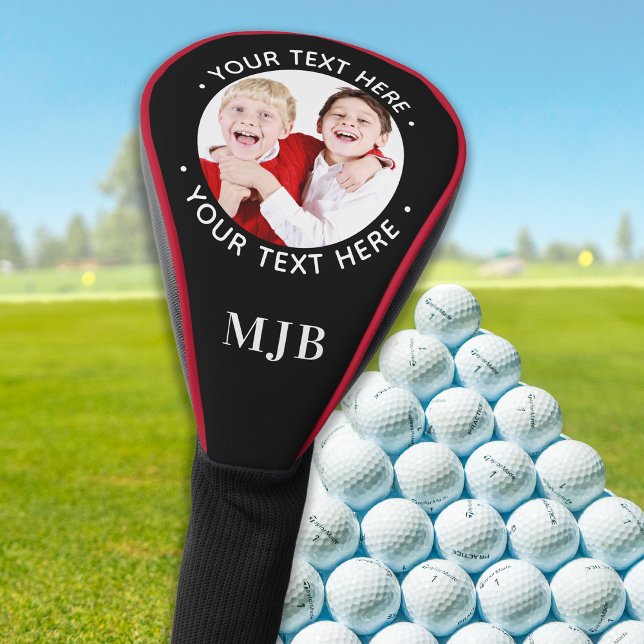 Custom Photo Driver Personalized Monogram Golfer Golf Head Cover (Creator Uploaded)