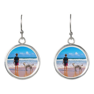 Custom Photo Earrings Gift with Your Photos