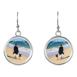Custom Photo Earrings Gift Your Photos and Text