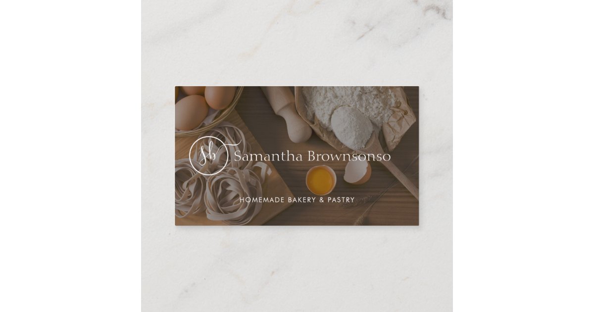 Custom Photo Egg Bread Bakery Business Card Zazzle