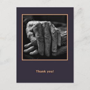 Custom Photo Elderly Home Caregiver Thank You  Postcard