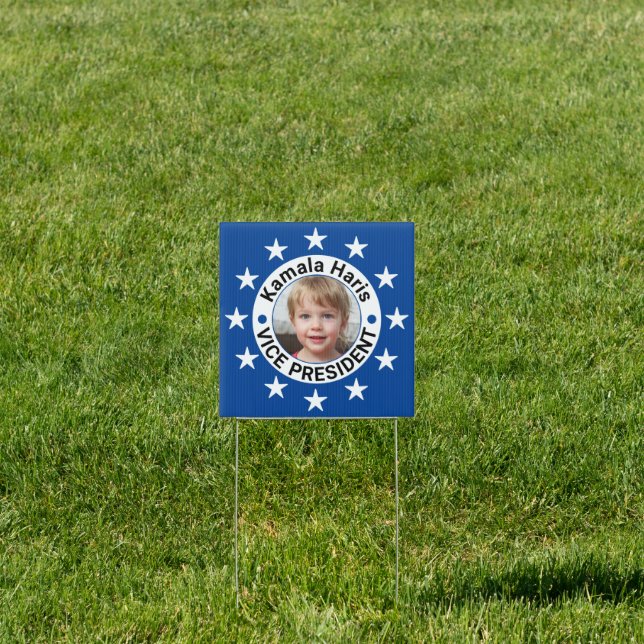 Custom Photo Election 2024 Democratic Candidate Sign (Insitu)