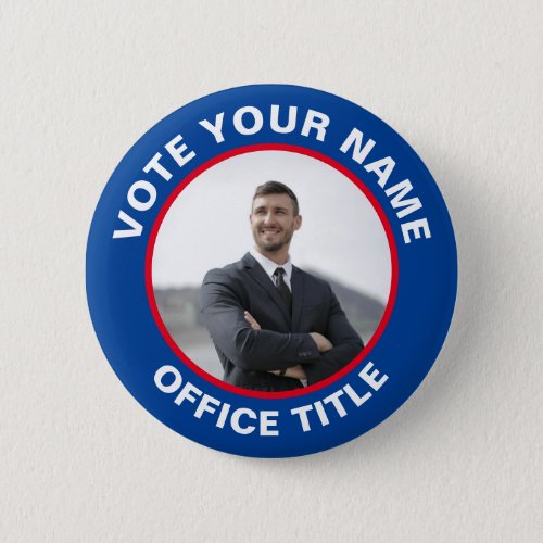Custom Photo Election Campaign Button