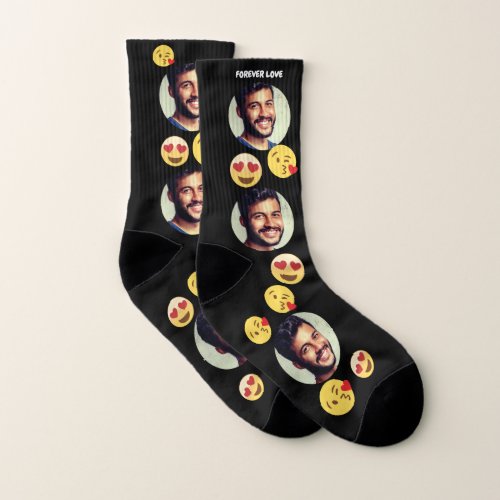 Custom photo emoji socks