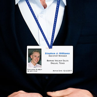 Custom Photo Employee Badge