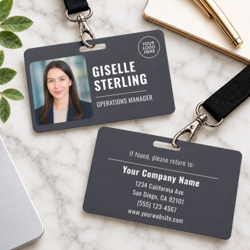 Custom Photo Employee Logo Security Badge