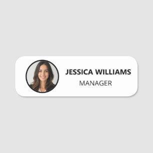 Custom Photo Employee Magnetic Safety Pin Name Tag