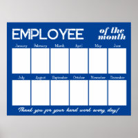 Custom photo employee of the month Blue
