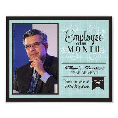 Custom photo employee of the month incentive award