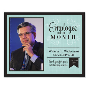 Custom photo employee of the month incentive award print