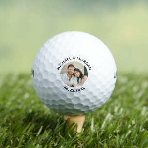 Custom Photo Engagement or Wedding Favor Golf Balls