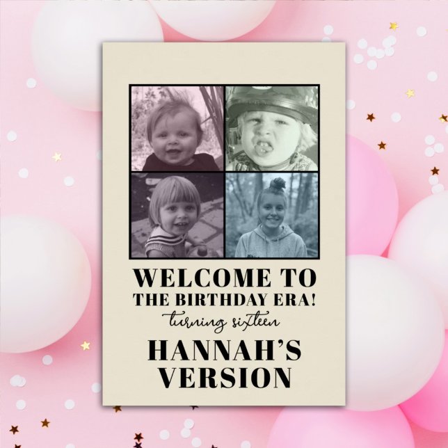 Custom Photo Eras Birthday Party Welcome Poster (Creator Uploaded)