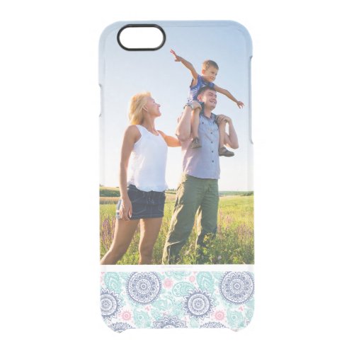 Custom Photo Ethnic Paisley Pattern Clear iPhone 66S Case
