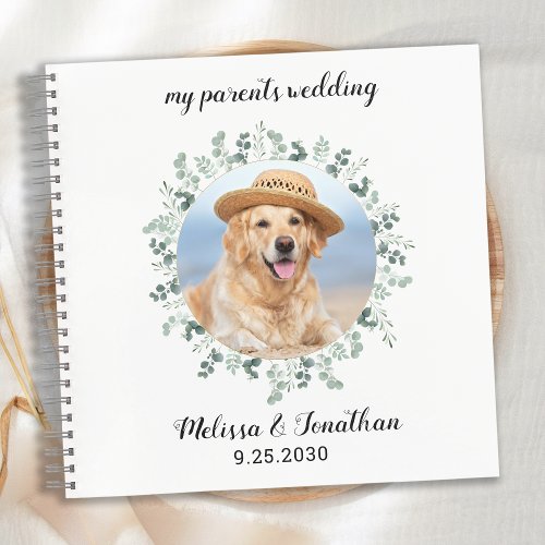 Custom Photo Eucalyptus Pet Wedding Guest Book