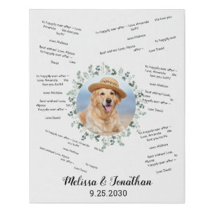 Custom Photo Eucalyptus Wedding Guest Book Sign