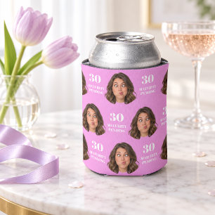 Custom Photo Face 30 Maturity Pending Can Cooler