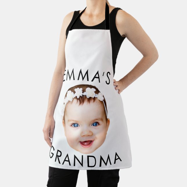 Custom Photo Face Mom Grandma Grandpa Birthday Apron (Insitu)