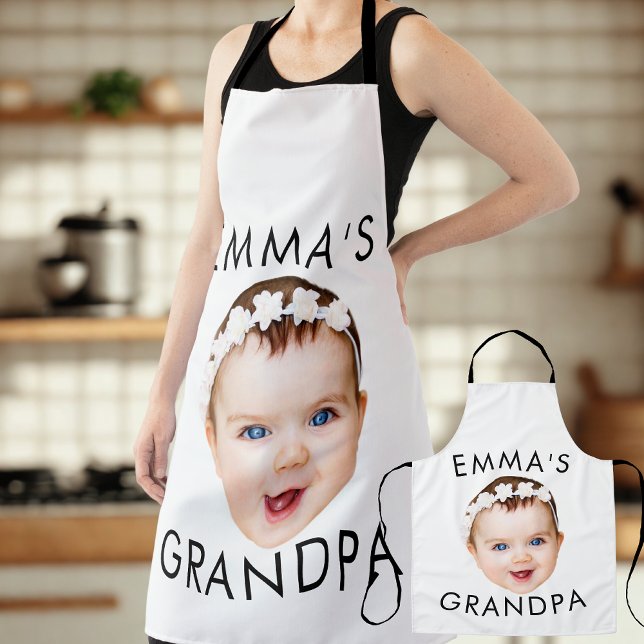 Custom Photo Face Mom Grandma Grandpa Birthday Apron (Creator Uploaded)