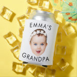 Custom Photo Face Mom Grandma Grandpa Birthday Can Cooler<br><div class="desc">Custom Photo Face Stickers Gift For Mom Grandma Grandpa Birthday</div>