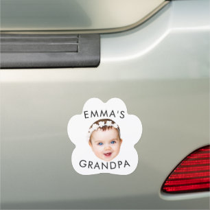 Custom Photo Face Mom Grandma Grandpa Birthday Car Magnet