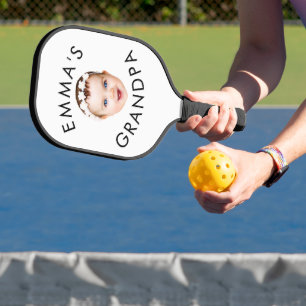Custom Photo Face Mom Grandma Grandpa Birthday Pickleball Paddle