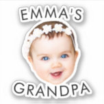 Custom Photo Face Mom Grandma Grandpa Birthday Sticker<br><div class="desc">Custom Photo Face Stickers Gift For Mom Grandma Grandpa Birthday</div>