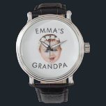 Custom Photo Face Mom Grandma Grandpa Birthday Watch<br><div class="desc">Custom Photo Face Gift For Mom Grandma Grandpa Birthday</div>