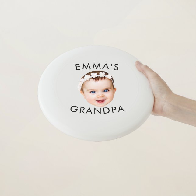 Custom Photo Face Mom Grandma Grandpa Birthday Wham-O Frisbee (In Hand)