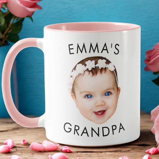Custom Photo Face Mug Mom Grandma Grandpa Birthday (Creator Uploaded)