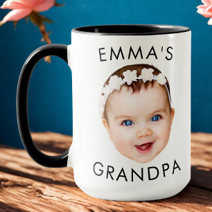 Custom Photo Face Mug Mom Grandma Grandpa Birthday