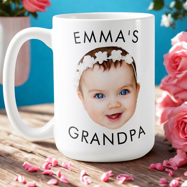 Custom Photo Face Mug Mom Grandma Grandpa Birthday (Creator Uploaded)