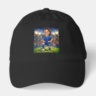 Custom Photo-Face Soccer/Football Star Caricature Hat