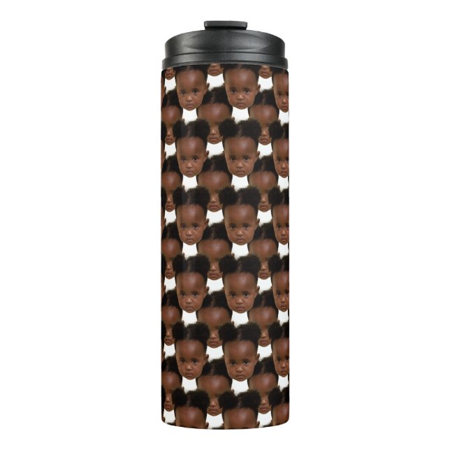 Custom Photo Face Travel Funny Best Gift Thermal Tumbler (Front)