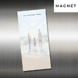 Custom photo family beach summer vacation kids magnetic notepad<br><div class="desc">Personalize and add your photo of your family, kids, wife, girlfriend or pet. The photo has a white overlay so that you can see your writing. The photo shows a photo from a family summer vacation and a day at the beach. Add your family name on top of the pad,...</div>