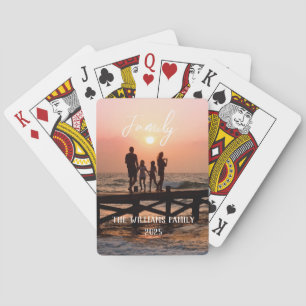 Custom Photo Family Friends Wife Script Poker Cards