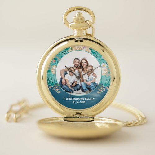 Custom Photo Family Keepsake Personalize   Pocket Watch