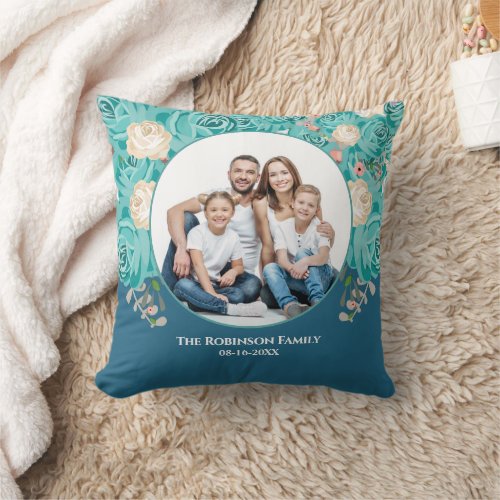 Custom Photo Family Keepsake Personalize Throw Pillow
