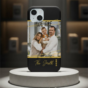 Custom Photo Family Luxury Black & Gold Keepsake iPhone 16 Pro Max Case
