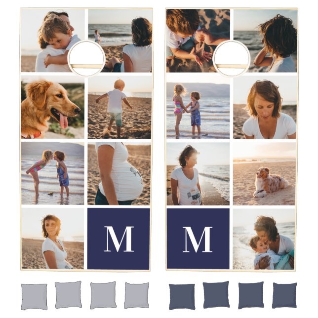 Custom Photo Family Monogram Cornhole Set (Set)