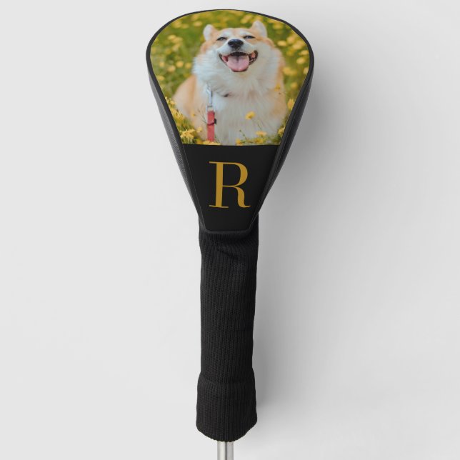 Custom Photo Family Pet Personalized Monogram Golf Head Cover (Front)