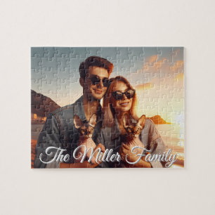 Custom Photo Family Pet Sphynx Cat Personalized Jigsaw Puzzle