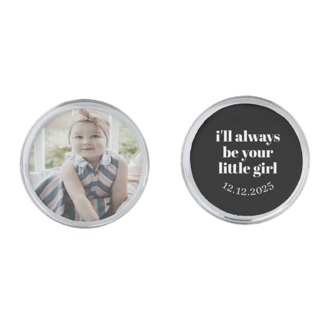 Custom Photo Father of the Bride Cufflinks (Front)