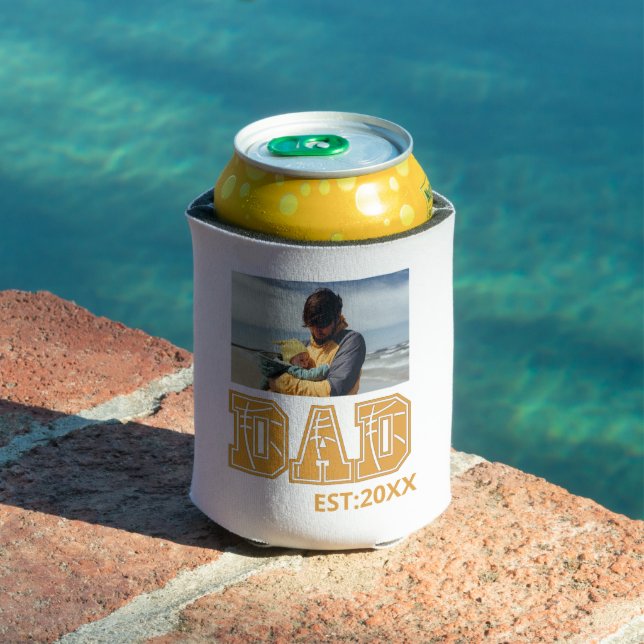 Custom photo Fathers day Sports Dad Basketball Dad Can Cooler (In Situ Pool)