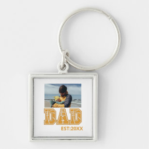 Custom photo Fathers day Sports Dad Basketball Dad Keychain