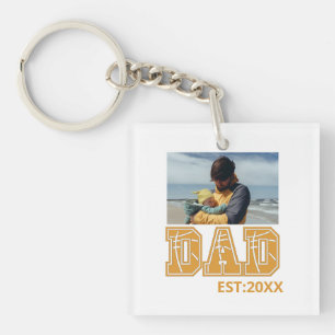 Custom photo Fathers day Sports Dad Basketball Dad Keychain