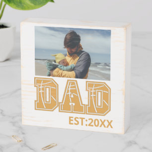Custom photo Fathers day Sports Dad Basketball Dad Wooden Box Sign