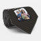 Custom Photo Fathers Day Ties, Gray Stripe