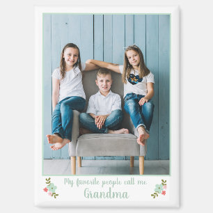 Custom Photo Favorite People Call Me Grandma Magnet